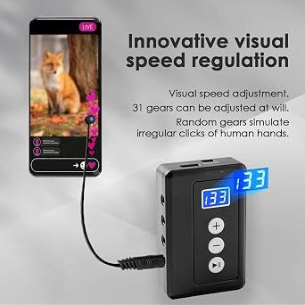 Auto Clicker Adjustable Speed, Simulated Finger Tapper for Phone Screen | Boost Likes, Auto Rewards, Dominate Games. 33 Clicks Per Second, 31 Speeds, Silent Capacitive Tap, No Screen Damage.
