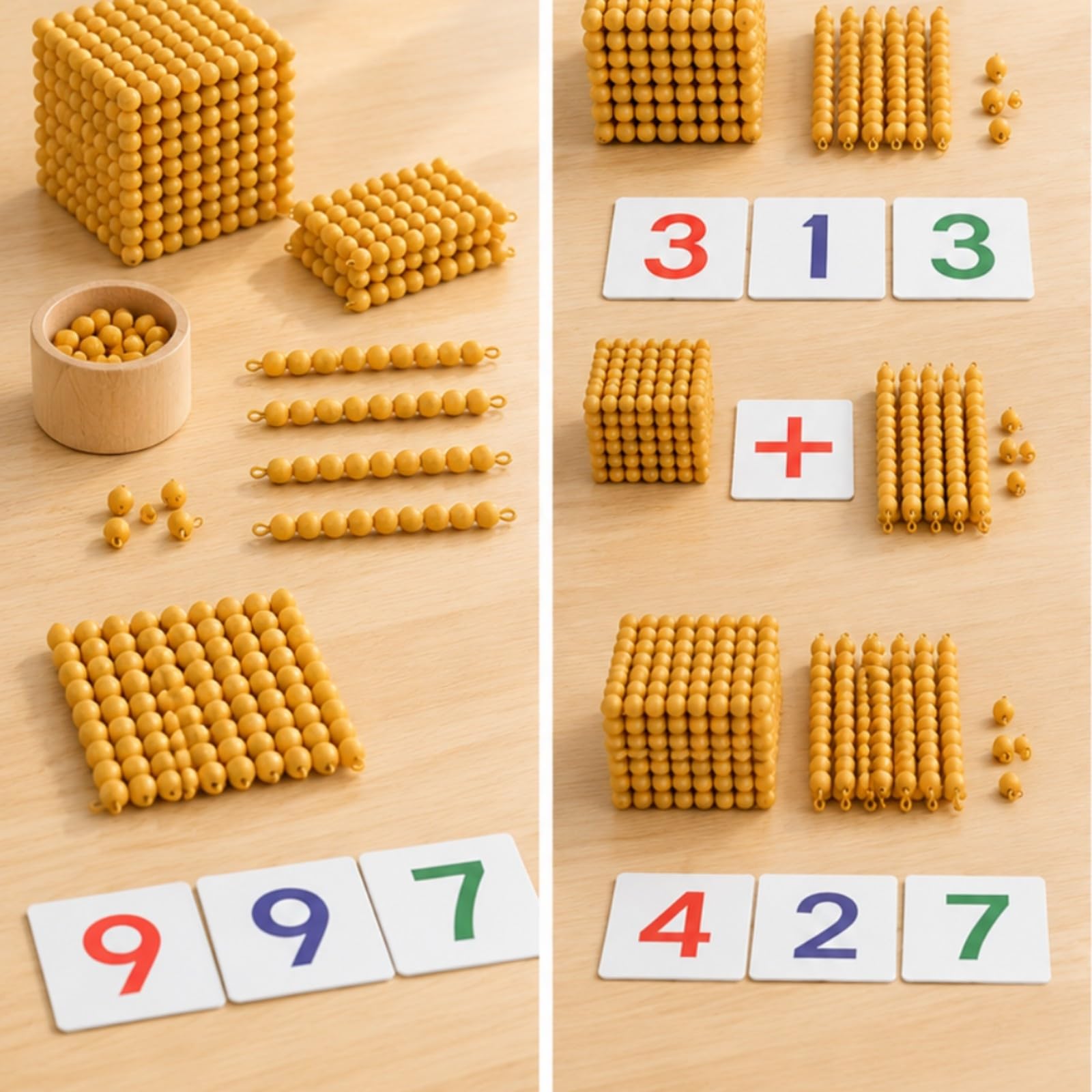 Child-Centered-dezimalsystem-mathematikspiel Mathematisch Mathe-Lernspiel mit Mathekarten Anschaulich Zählspiel mit für Homeschool-Eltern