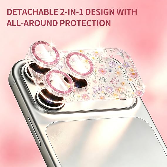 カメラレンズプロテクター iPhone 17 Pro Max用 キラキラ 美的