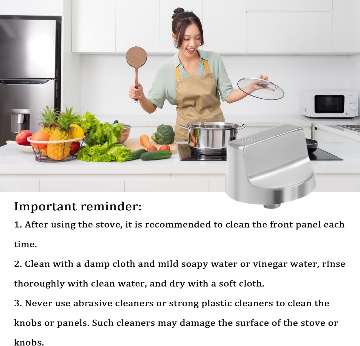 W11366438 Gas Range Stove Control Knob Replacements for Whirlpool Stove Knobs Replacements WCG55US0HS00, WCG55US6HS00 Fit for Whirlpool Gas Stove Knobs Parts Stove Top Burner Control Knobs 5 Pcs