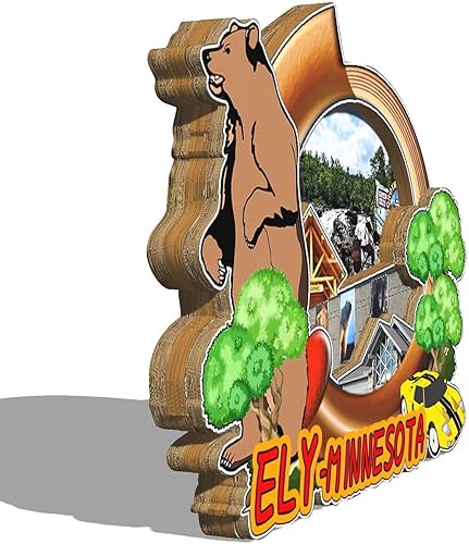 Miniatura 2 de Imán de madera para nevera de Ely Minnesota USA 3D, monumentos de viaje, coleccionables, recuerdos, decoración hecha a mano