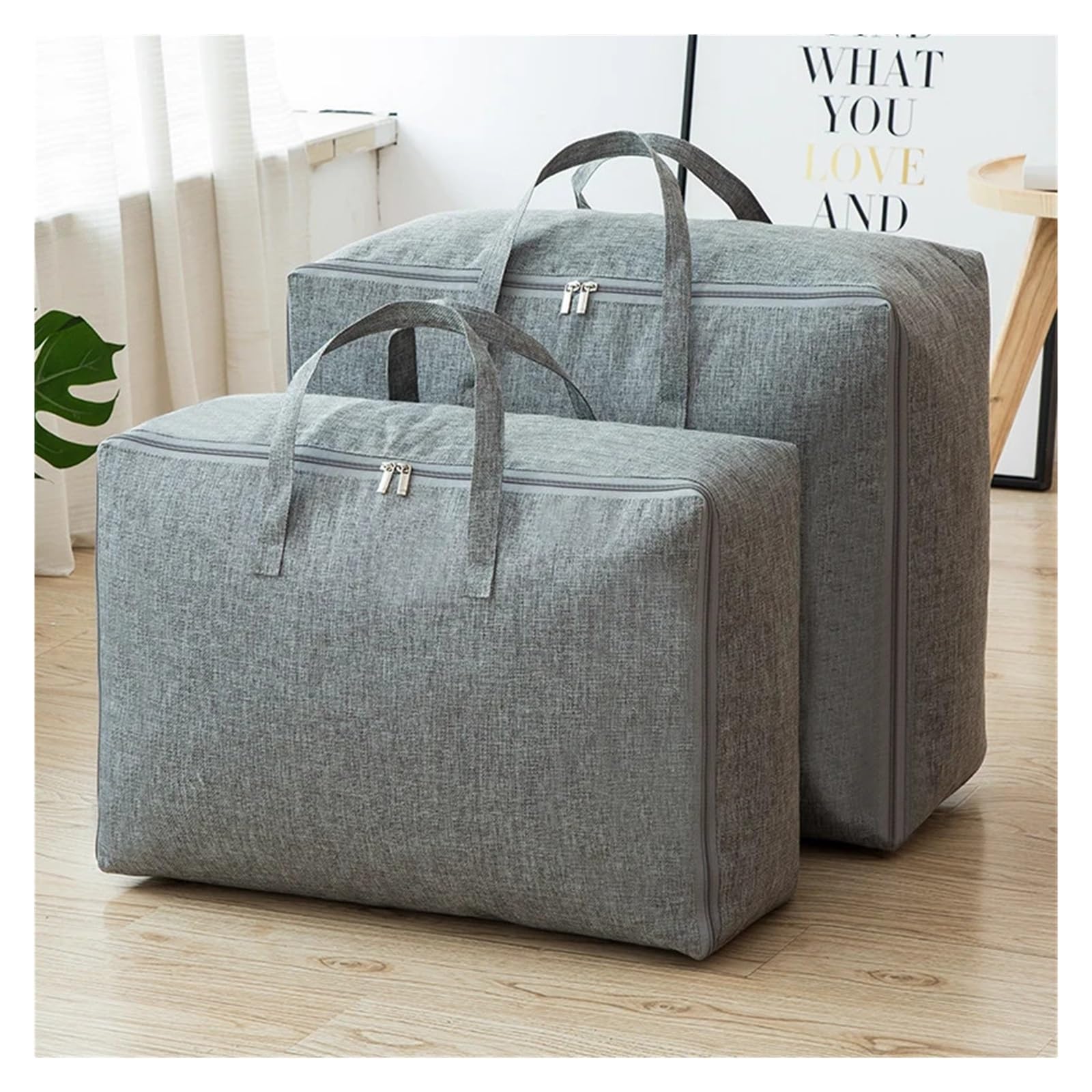Bags Storage Lot De 3 Sacs De Rangement Sous Le Lit TOPBATHY - Grands Bacs En Tissu Non Tissé - Organiseur De Vêtements Pliable - 60x45x15 Cm