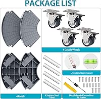 Vista 7 de VANCASTLE Soporte para plantas con ruedas, base de rodillo para plantas de alta resistencia ajustable de 15 a 22 pulgadas, base de rueda Palnt 440