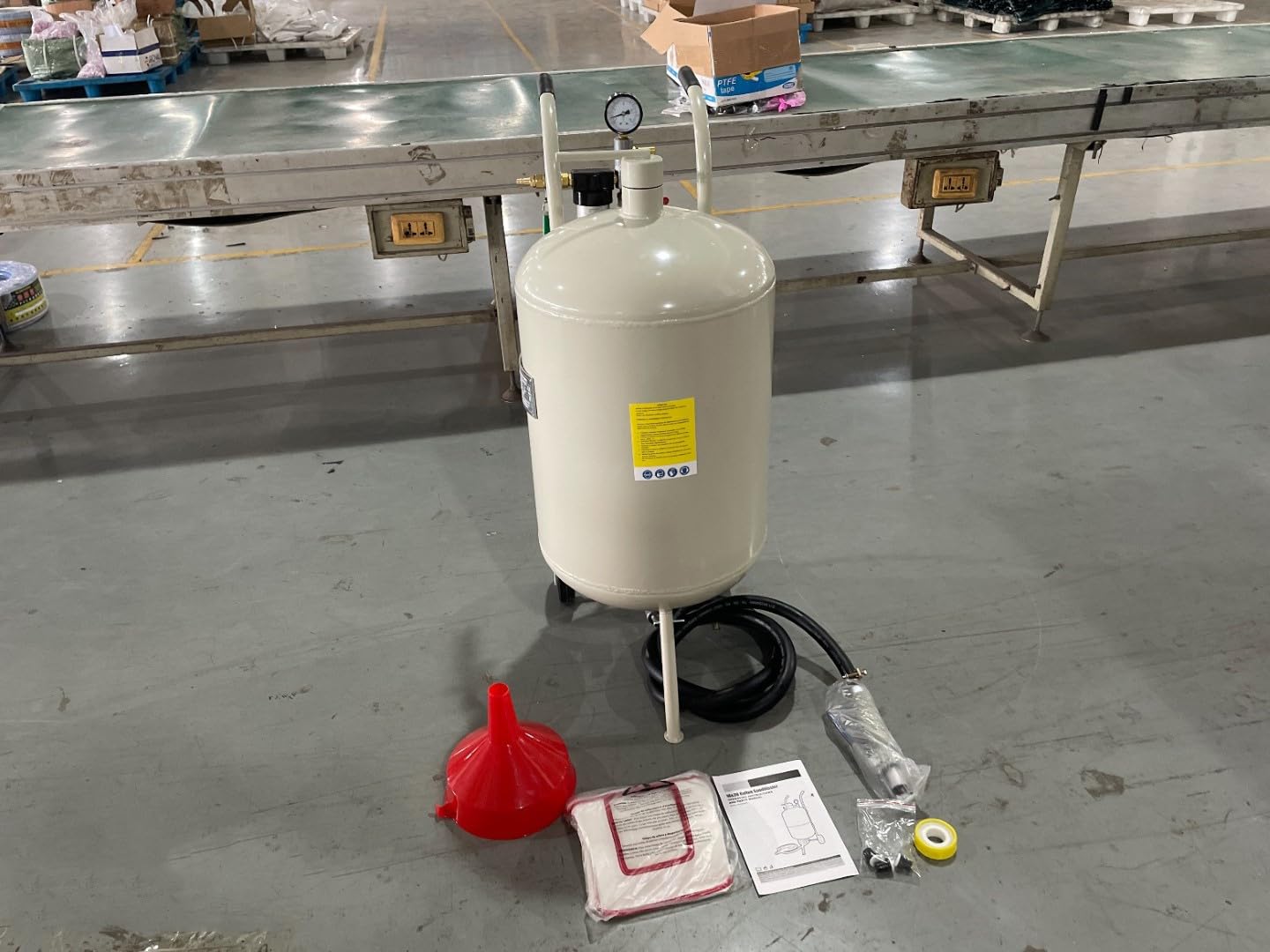 BPAC Maquina Chorro de Arena 75L - Kit de Chorro de Arena Portátil - Chorreadora de Arena Profesional y Neumática para Limpiar o Decapar Superficies