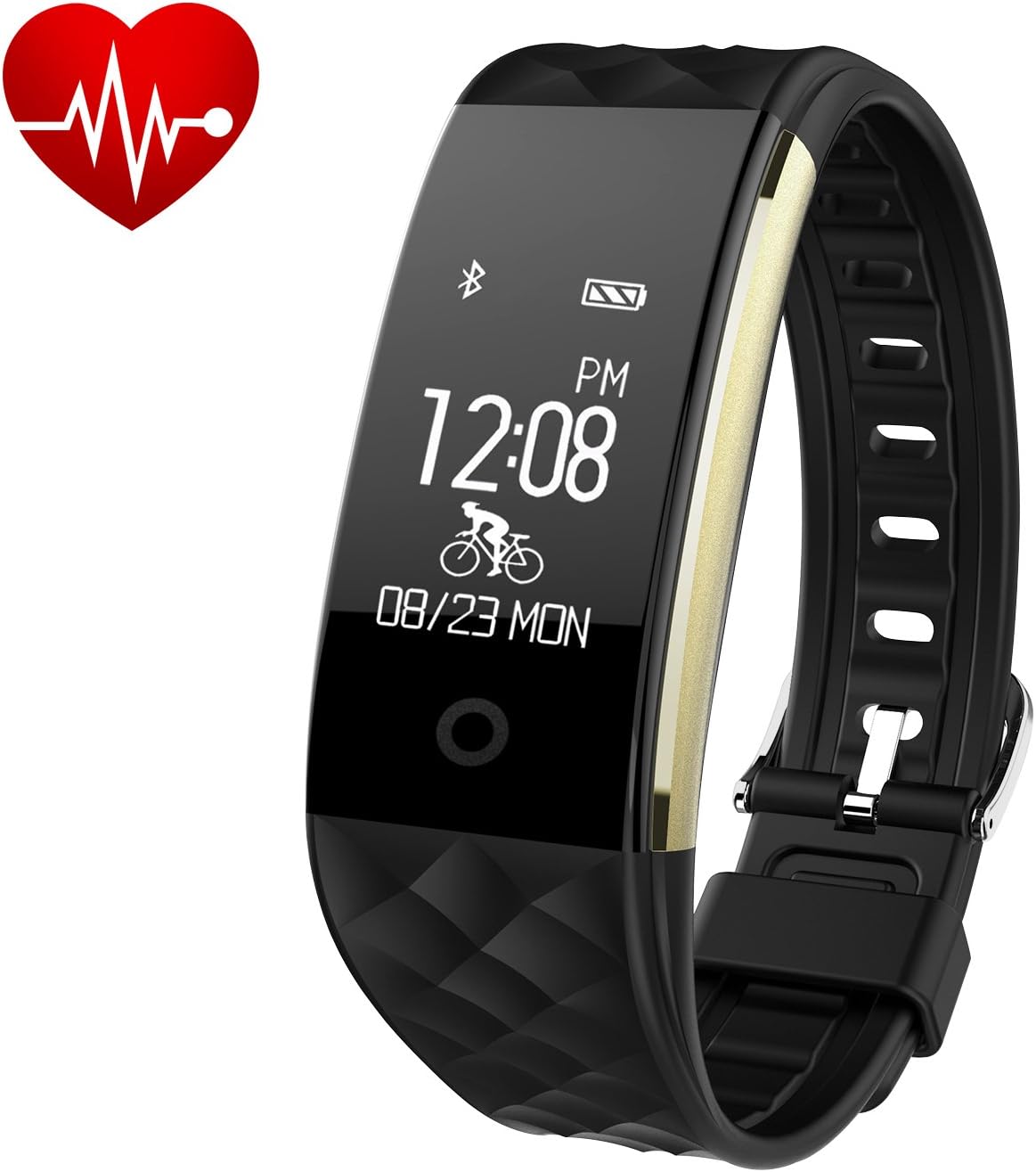 Bloranda Fitness Tracker Smart Wristband Bracelet IP67 Waterproof Wireless Bluetooth Activity Heart Rate Sleep Monitor Pedometer Sport Watch for Android and IOS