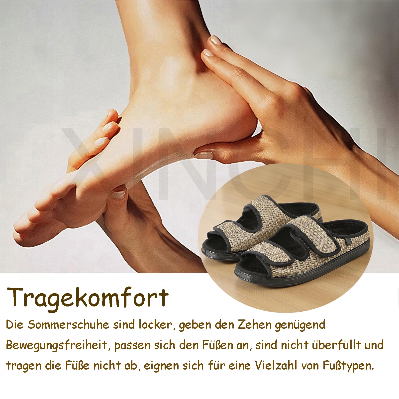 Diabetiker Hausschuhe Männer Geschwollene Füße Orthopädische Schuhe | Therapieschuhe Rehaschuhe Ältere Bequem Memory Schaum Gesundheitsschuhe Senioren Schuhe Klettverschluss 38-46 EU