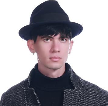 HEYANN Fedora Chapeau Homme Femme Large Bord Feutre Classique Avec Ceinture