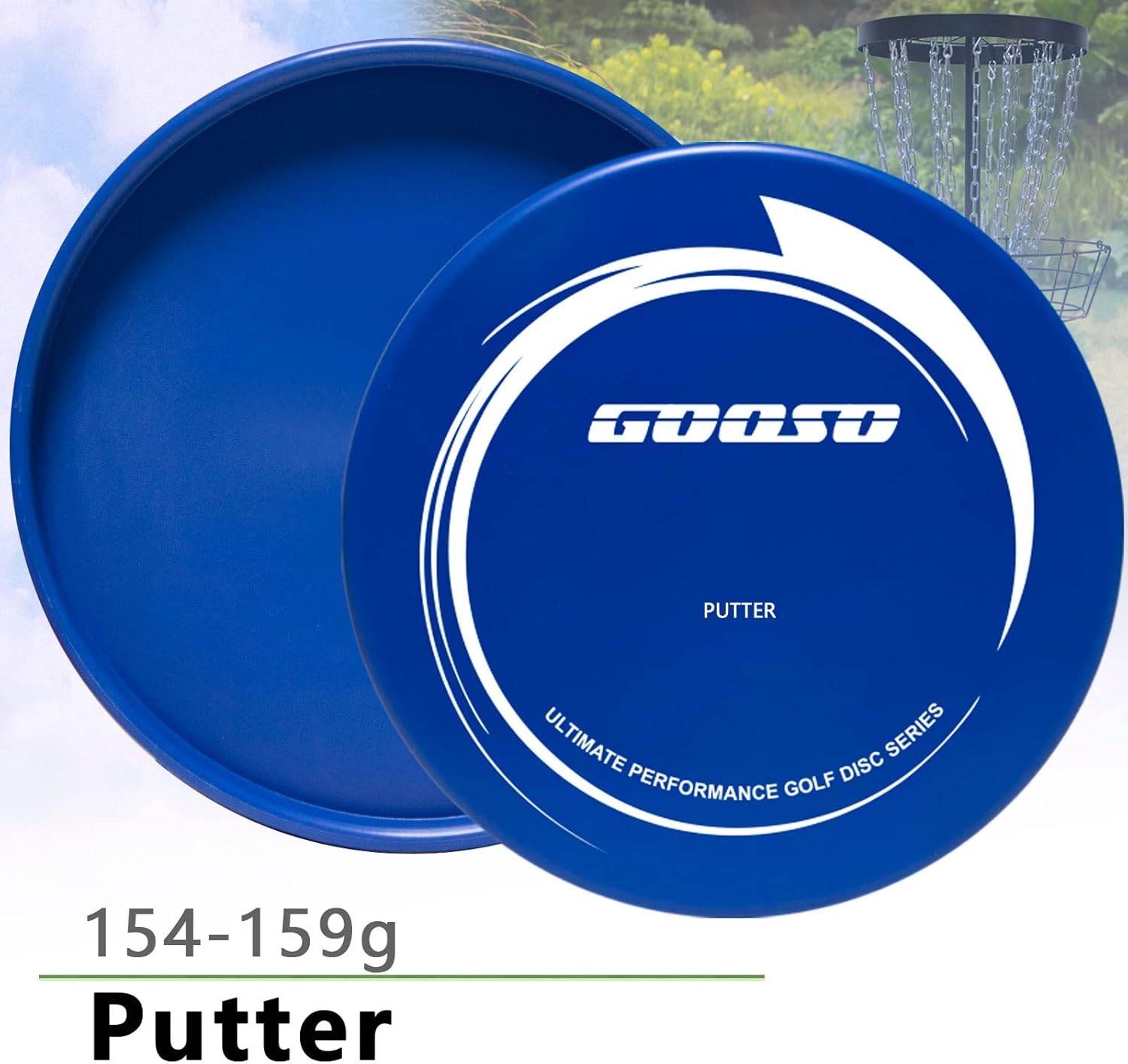 GOOSO Disc Golf Set - Driver, Mid-Range and Putter Discs with Disc Golf Bag for Outdoor and Backyard, Comfortable Plastic, 6 Pack