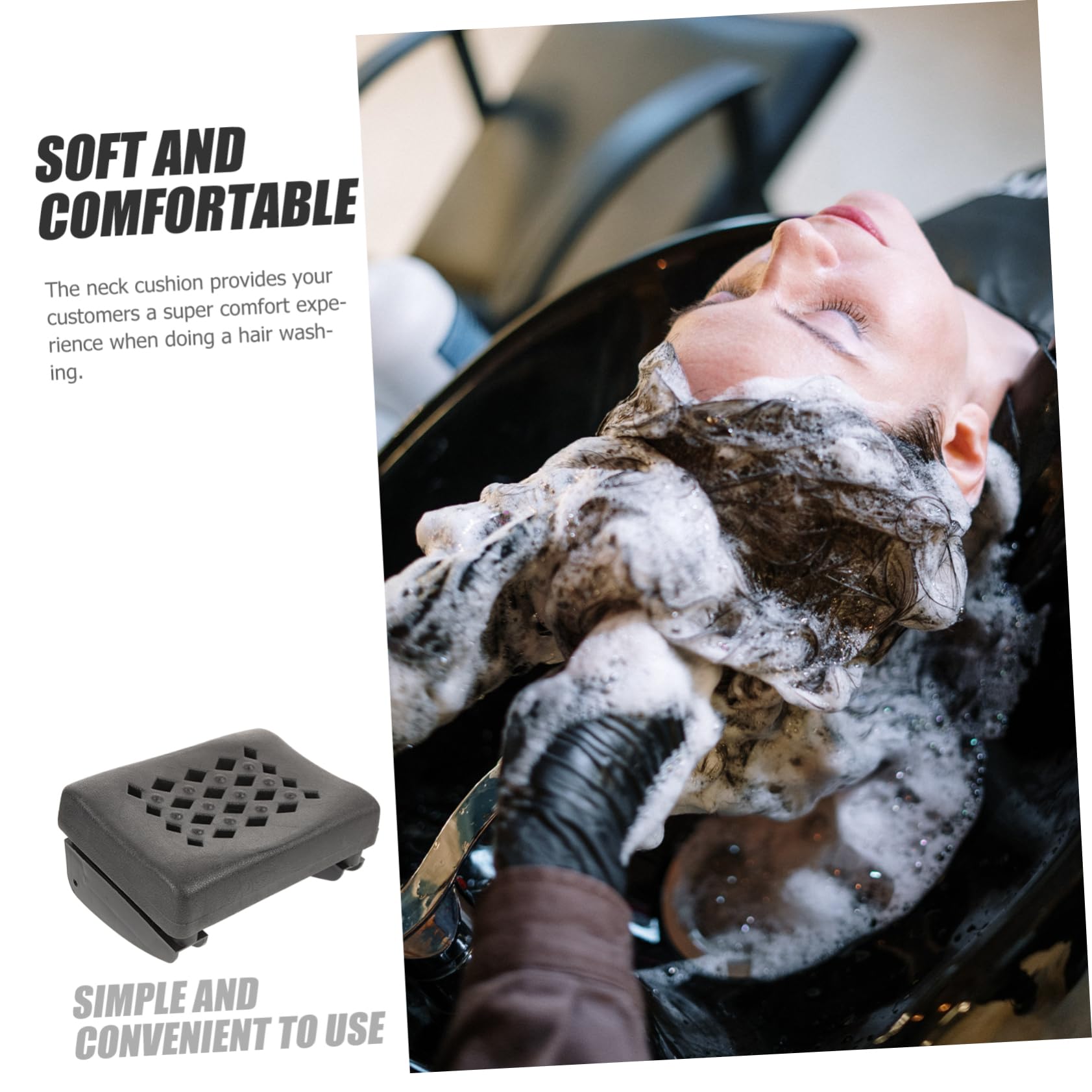 Ipetboom Cojín Lavabo Reutilizable Almohada Champú Peluquería Soporte Cuello