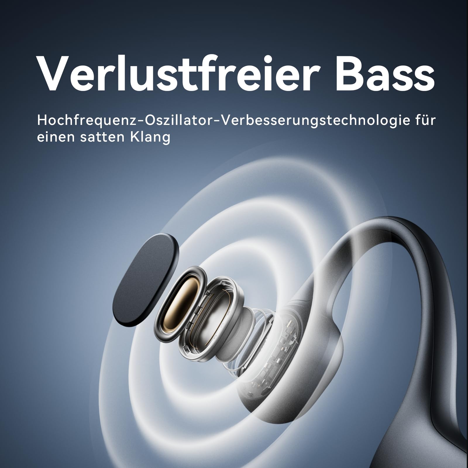 SANAG Knochenschall Kopfhörer, knochenschall kopfhörer Bluetooth, kopfhörer kabellos Bluetooth mit Mikrofon, Bluetooth 5.4, IPX5 wasserdichte, 10 Stunden Wiedergabezeit für Radfahren, Laufen