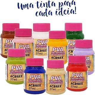 Tinta PVA Fosca para Artesanato Acrilex 37 ml Azul Seco - 824