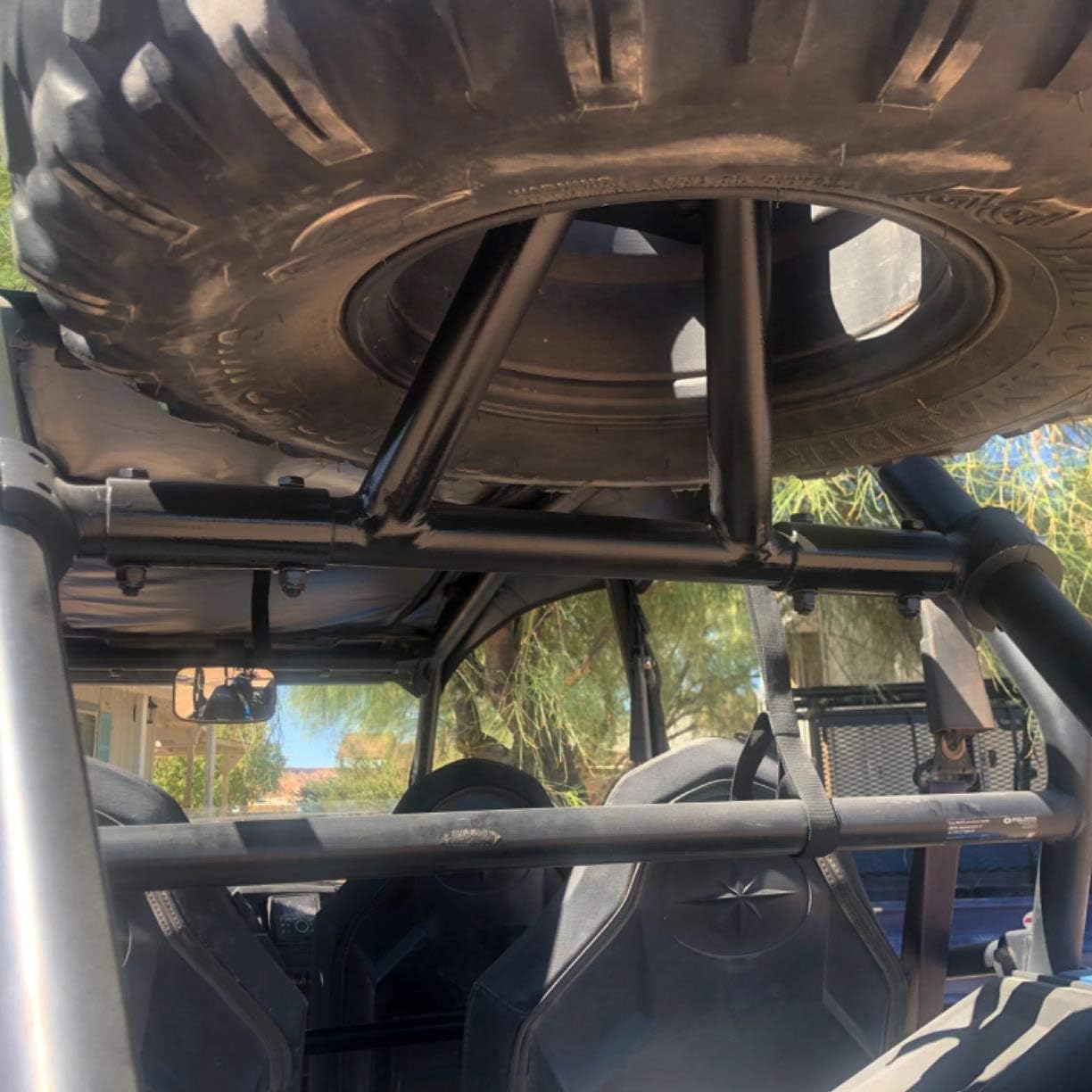 ELITEWILL RZR Spare Tire Mount RZR 1000 Tire Rack Fit for 2014-2020 Polaris RZR XP4 1000 Turbo Spare Tire Carrier - UP to 30" Tire : Automotive