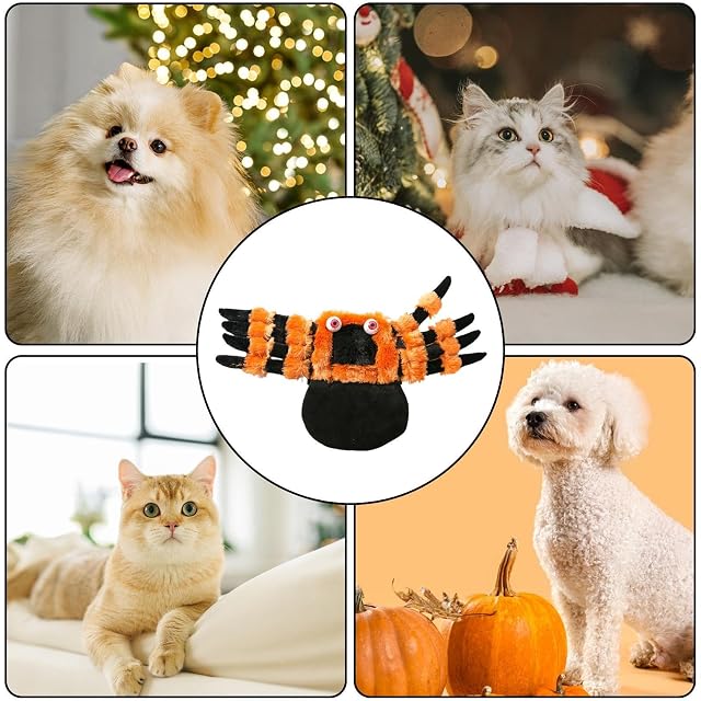 Foto 4 de 8 de Disfraz De Halloween Para Mascotas, Disfraz De Halloween De Araña Para Perro Y Gato