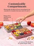 melii Snackle Box – 12-Compartment Divided Snack Container, BPA-Free Food Storage, Removable Dividers, Perfect for Kids Snacks, Arts & Crafts, Beads, and Kitchen Organization (Berry)