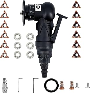 Pneumatic Chamfering Tool, Handheld for Metal Working, Tungsten Carbide Cutter, 0.004-0.06 in Adjustable