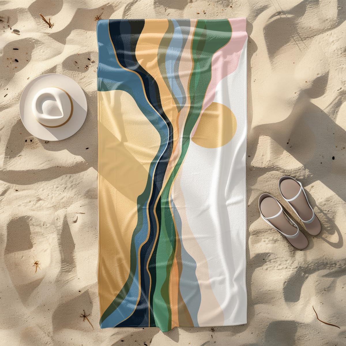 Serviette de Plage Jaune Rose Bleu Serviette de Bain Sport Piscine Toilette Microfibre Piscine Anti Sable Drap de Plage Bain XXL Ultraléger Portable Towel Absorbant Séchage Rapide 200x220cm