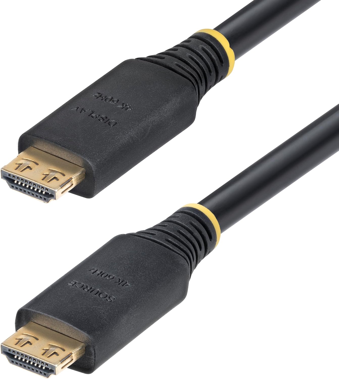 StarTech.com 35ft (10.6m) Active High Speed HDMI Cable with Gripping Connectors, 4K 60Hz/1440p 144Hz, 18Gbps, UHD HDMI 2.0 Cord, TPE Jacket