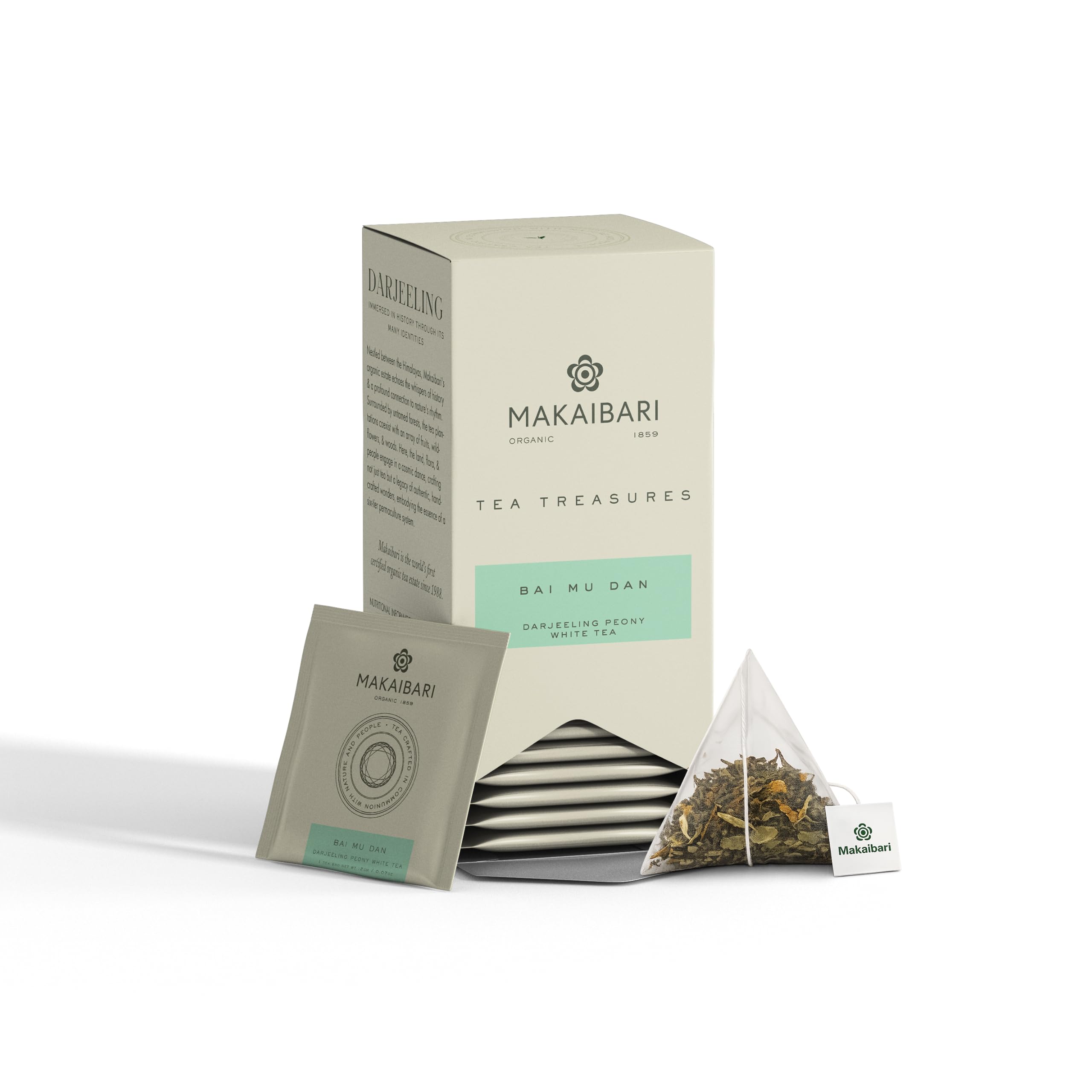 Makaibari Bai Mu Dan | 25 Teebeutel Weißer Tee | 50 g