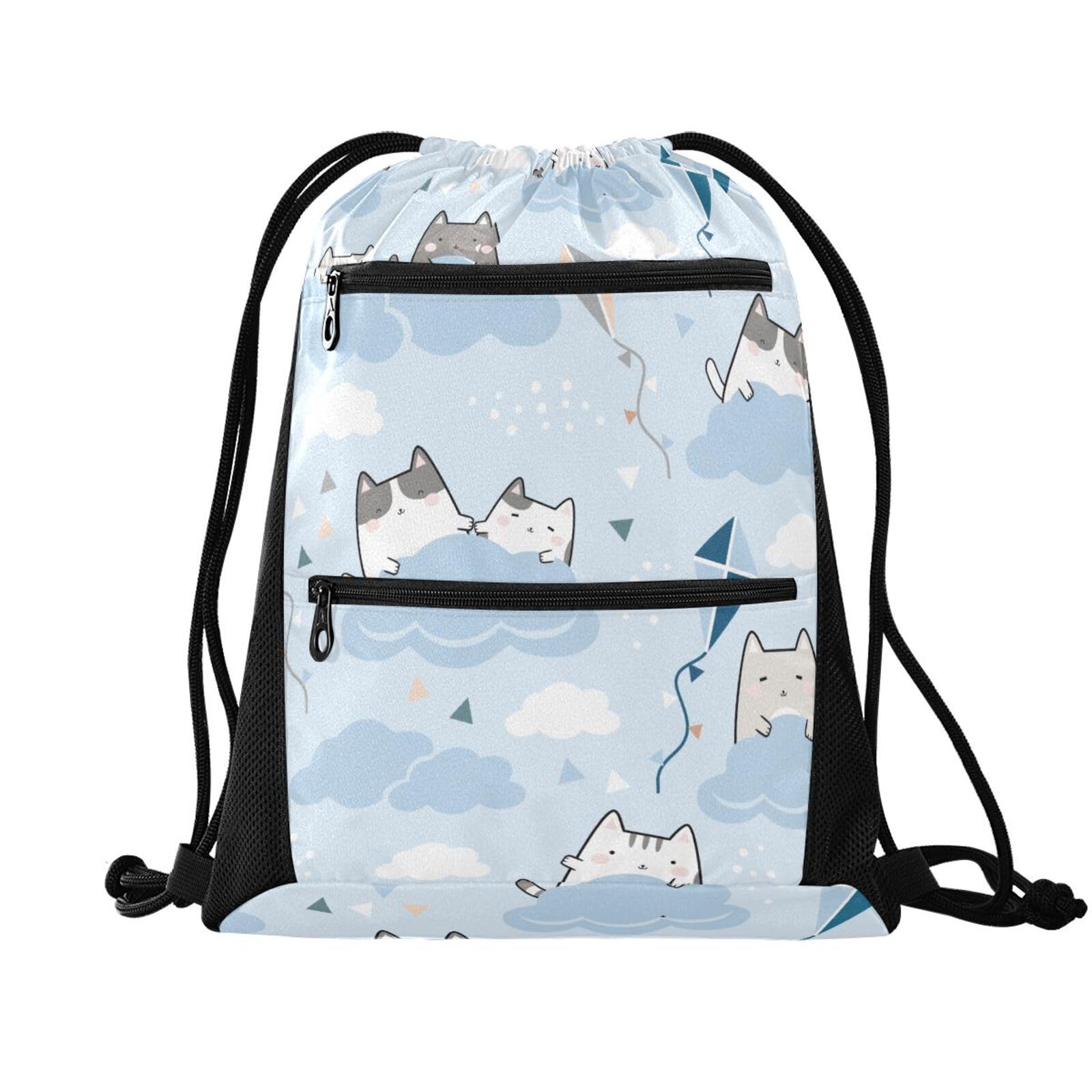 FRODOTGV Sweet Honey Pattern Cute Bees Happy Drawstring Backpack String Bag Outdoor Bag Sports Yoga Sackpack — image 1
