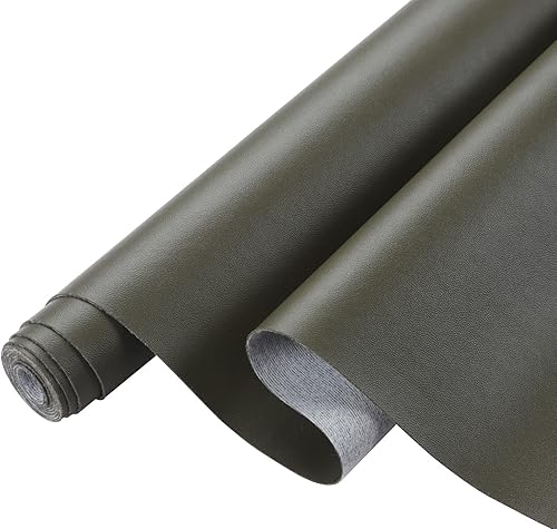 Miniatura 7 de Picheng Sábanas lisas de piel sintética de color sólido de 13.8 x 53 pulgadas, rollo de piel sintética suave muy adecuado para hacer manualidades