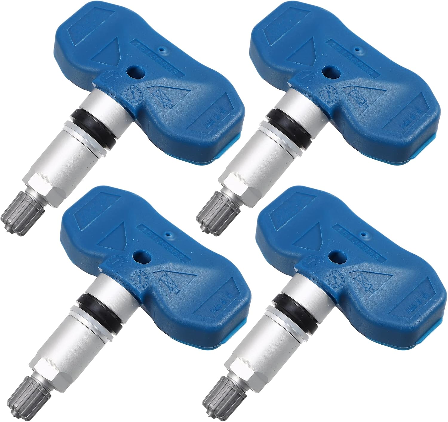 X AUTOHAUX 4pcs TPMS Sensor 1513688 15102575 for Chevrolet Silverado for Cadillac Escalade EXT for GMC Sierra Yukon 1998 1999 2000 2001 2002 2003 2004 2005 315MHz 15136883 Plastic Blue