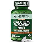 Carbamide Forte Veg Calcium And Vitamin D3 Tablets | Calcium Tablets for Women & Men | Magnesium Zinc Supplement With Vitamin D3 + K2 MK7 To Support Bones health, Joints & Immunity – 120 Tablets