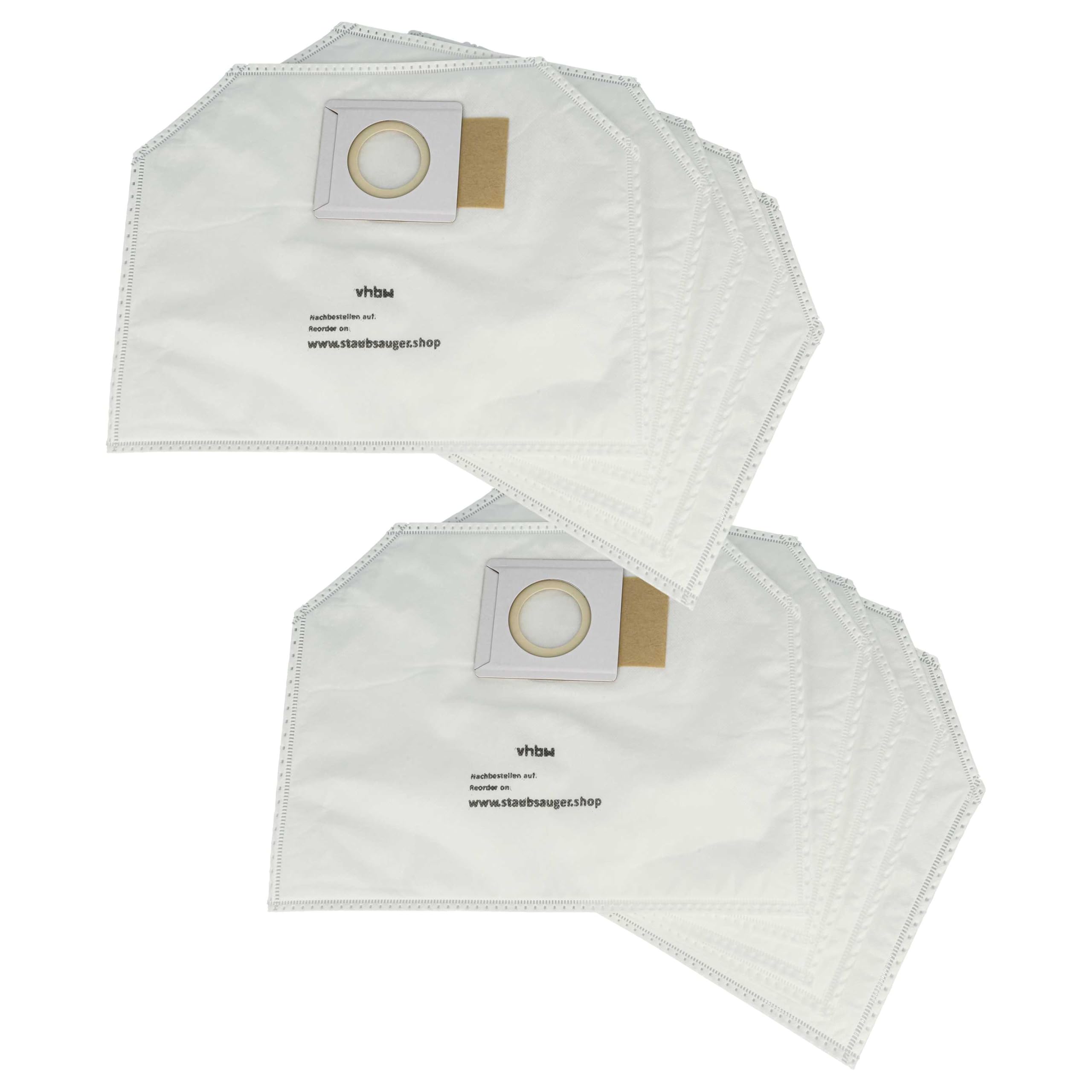 vhbw 10x bolsa reemplaza Makita 197903-8 para aspiradora - 36 cm x 28 cm blanco