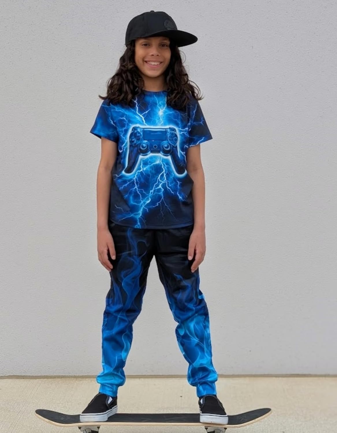 Boys Girls Neon Shirt Short Sleeve Cool 3D Graphic Print Neon Game Summer Tees Tops for 8-12 Years - Image 2