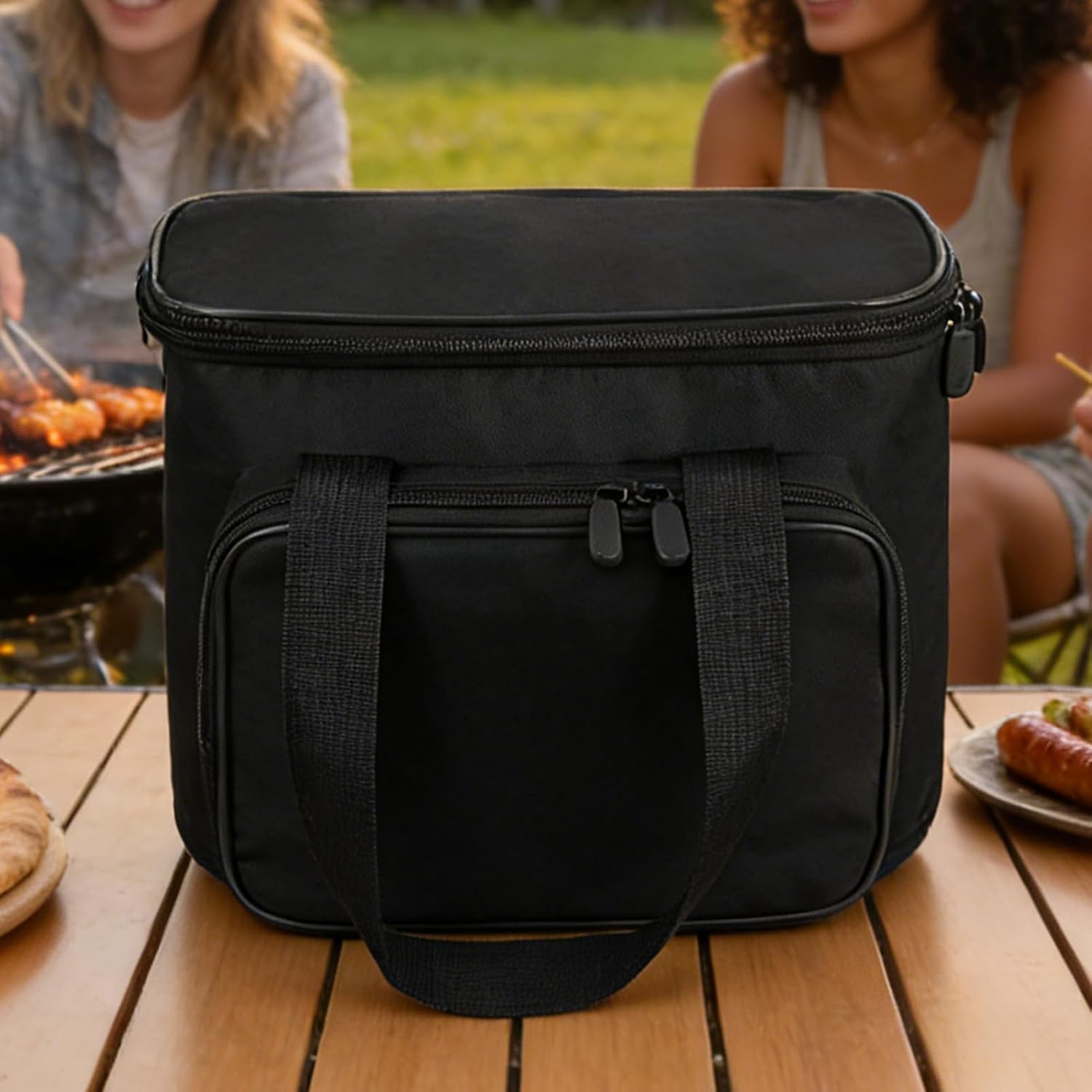 Portable Brewer Tote, Coffee Machine Travel Case for with Storage Pockets, Water Resistant Polyester Construction, Single Serve Carrying Bag for Home Workplace Camping Travel Grey