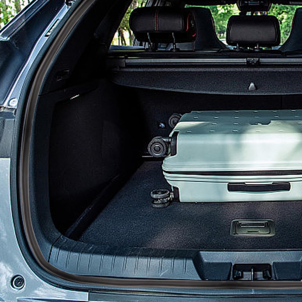 Tira de Sellado de Coche de Goma para Maletero y Ventana Negra