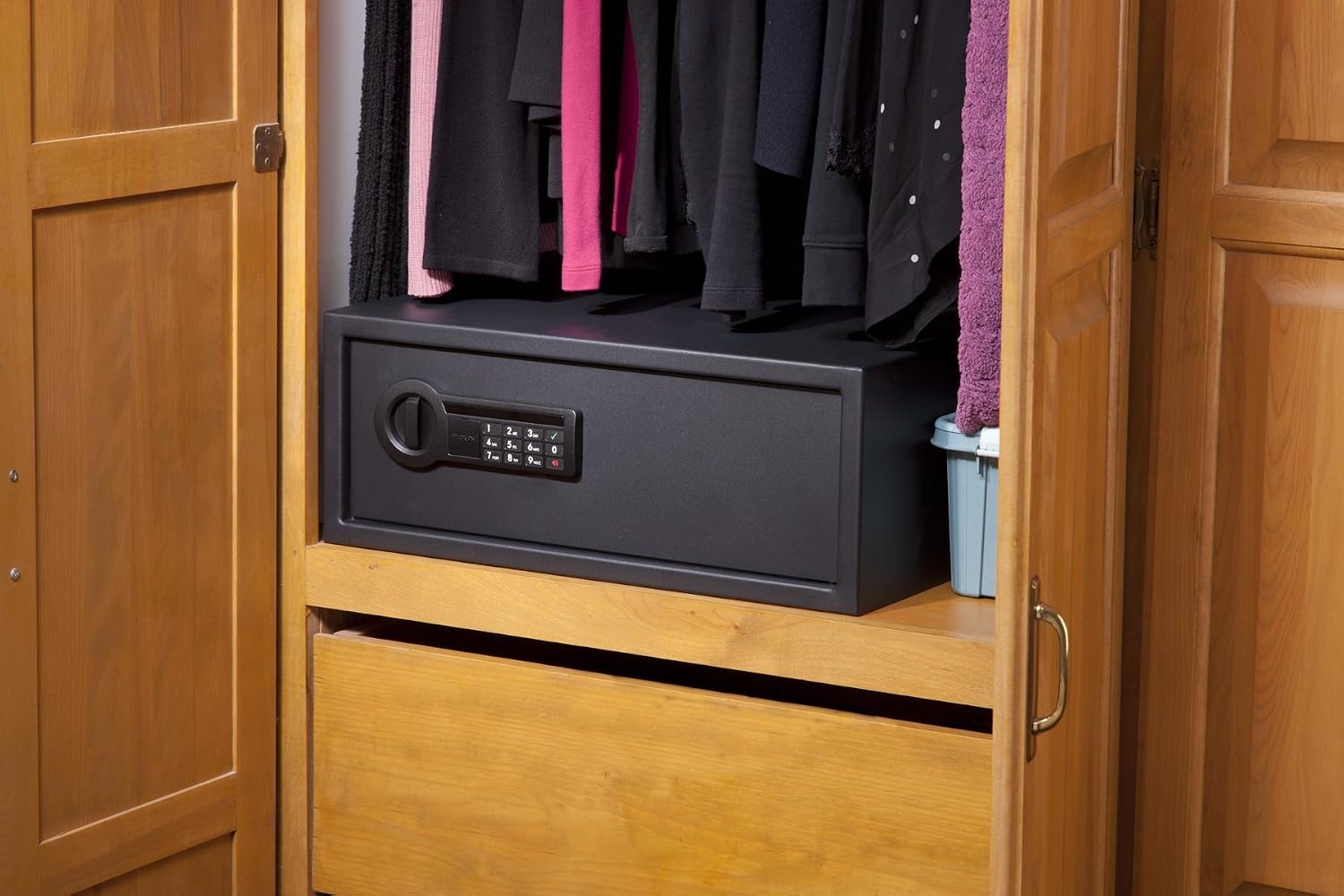 Stack-On PS-1508 Extra Wide Strong Box Safe with Electronic Lock