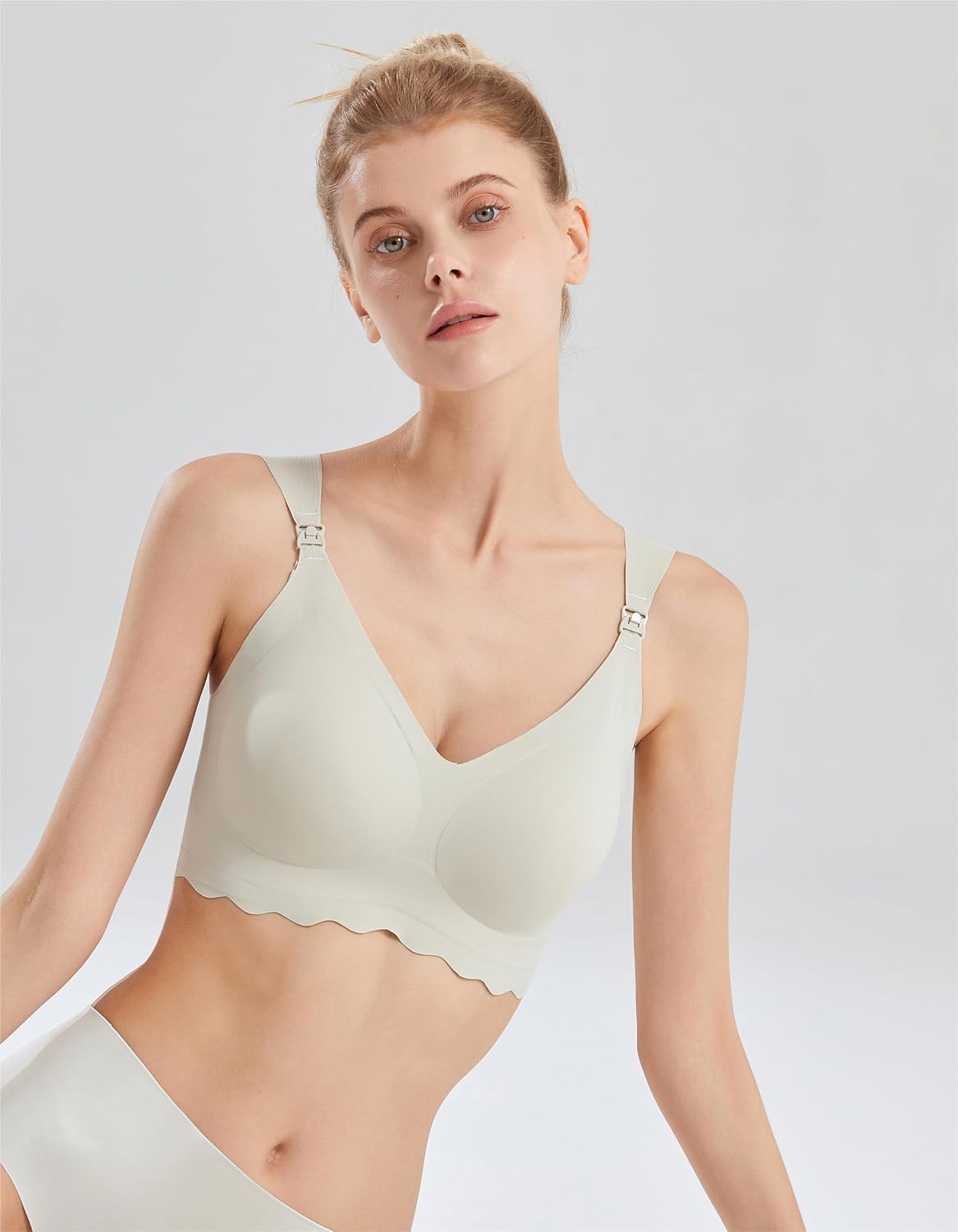 Nursing Bras for Breastfeeding Seamless Soft Wirefree Pregnancy Bra Natural Shape - Image 4