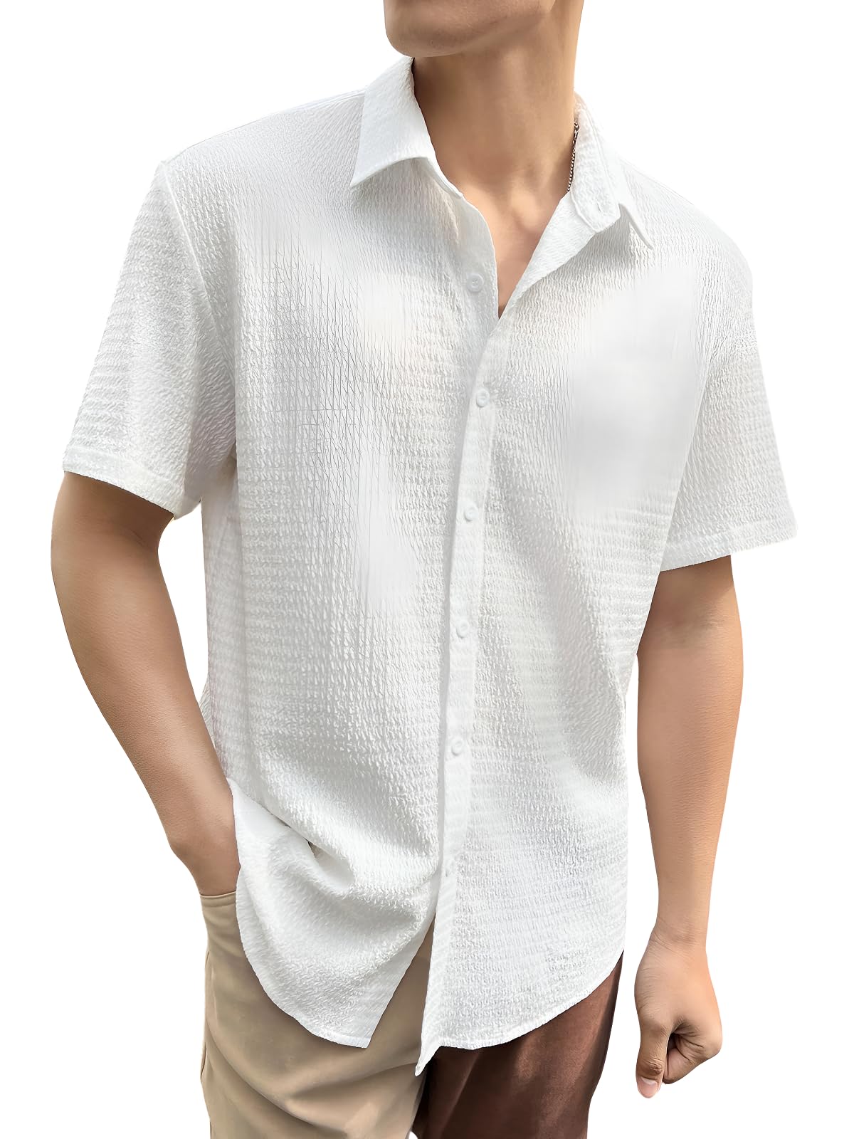 leriya fashion Full Shirt for Man | Unique Shirts for Men Stylish |Casual White Shirt's for Mans |Polycotton Button Down Shirt for Mens (Available in Plus Size)-picture-14