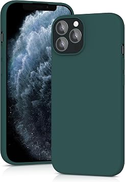 YATWIN Silicone Case for iPhone 11 Pro, Soft-Touch, Shockproof, DustProof, Antiskid Full Body Armour Phone Cover for Apple iPhone 11 Pro - Dark Green
