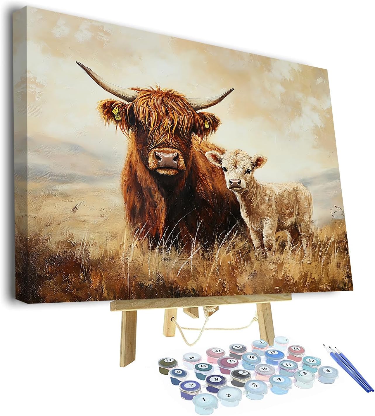 TUMOVO Framed Jesus Paint by Numbers for Adults Beginner, DIY Paint by Number on Canvas Christian, Adults' Paint-by-Number Kits Christ, Acrylic Oil Hand Painting for Adults Art Crafts 16"x20"