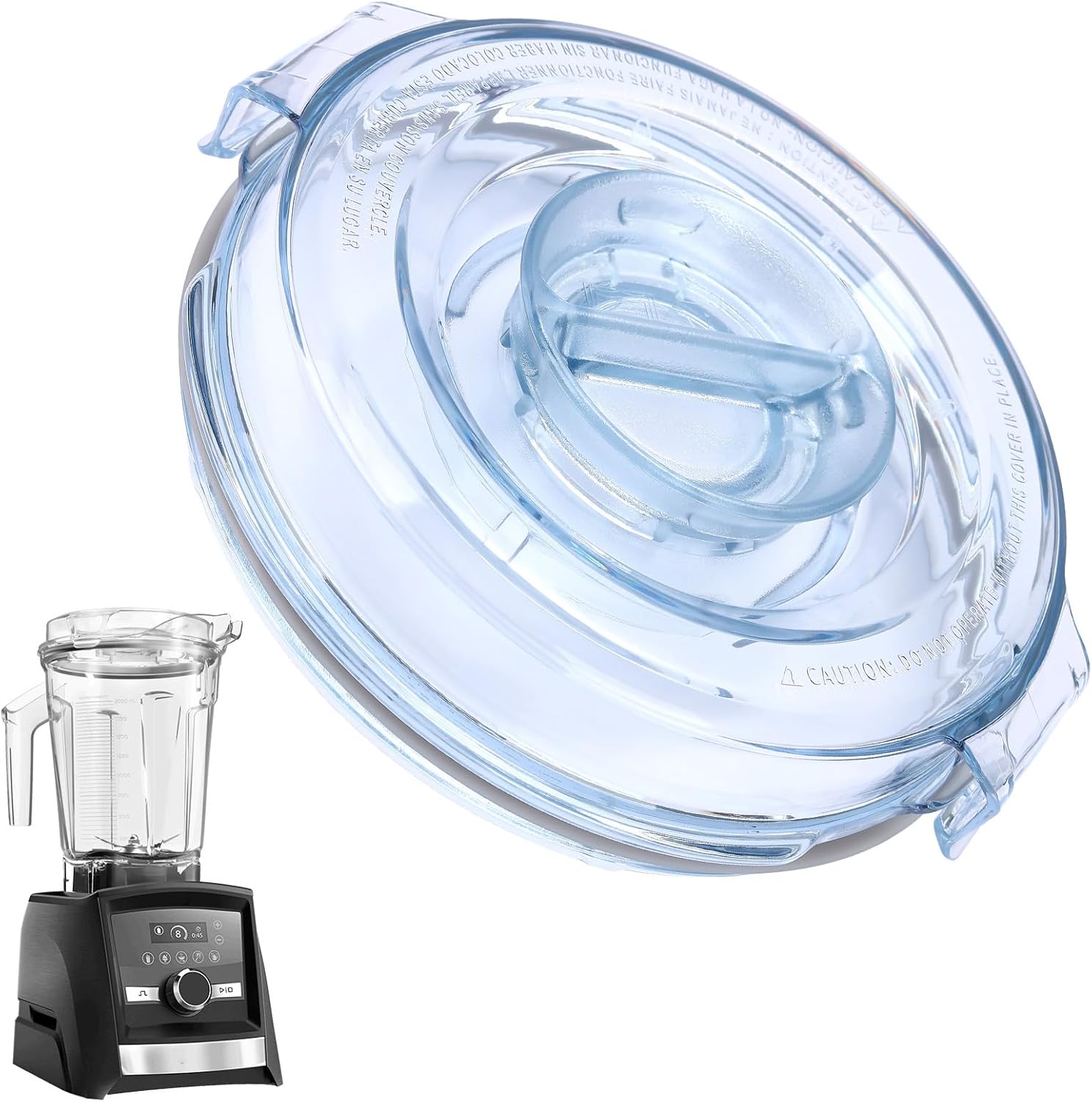 Blender Lid Replacement Compatible with Vita-mix 64oz Low Profile Pitcher Fit for Vita-mix A2500 A3300 A3500 Blender Pitchers, 2-Part Lid and Plug for Vita-mix 64oz Low Profile Blender Parts