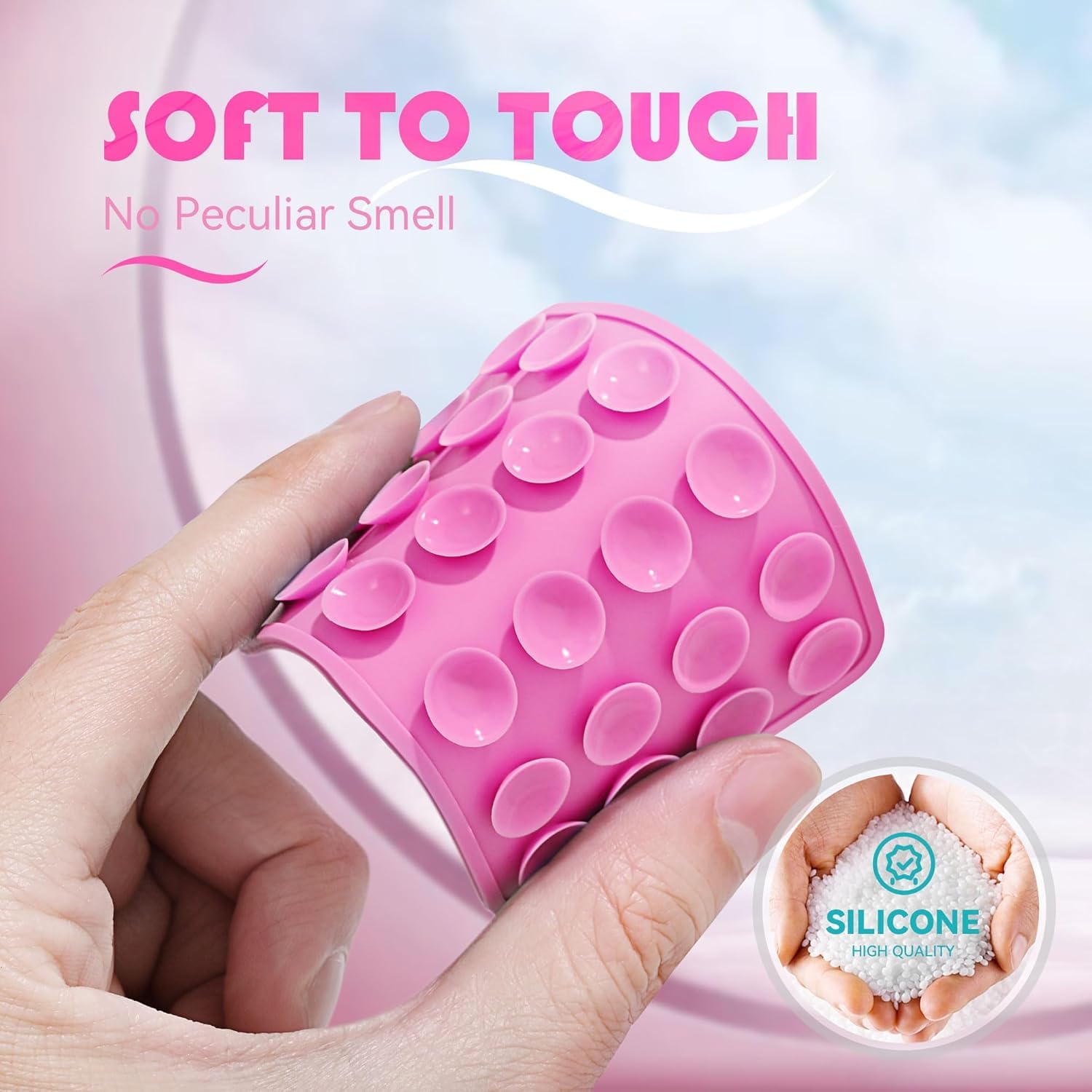 EDNITA Suction Phone Case, Phone Suction Sticker, Silicone Suction Phone Case for Hands-Free Mobile Accessory Holder Grip, Video Phone Accessory Compatible Mirror, Shower-(Pink) 10 71HCO7fSrDL. SL1500