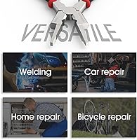 Vista 7 de YESWELDER Alicates de soldadura MIG de 8 pulgadas con cadena de retención, antióxido y acero de alto carbono duradero, alicates MIG multifuncionales