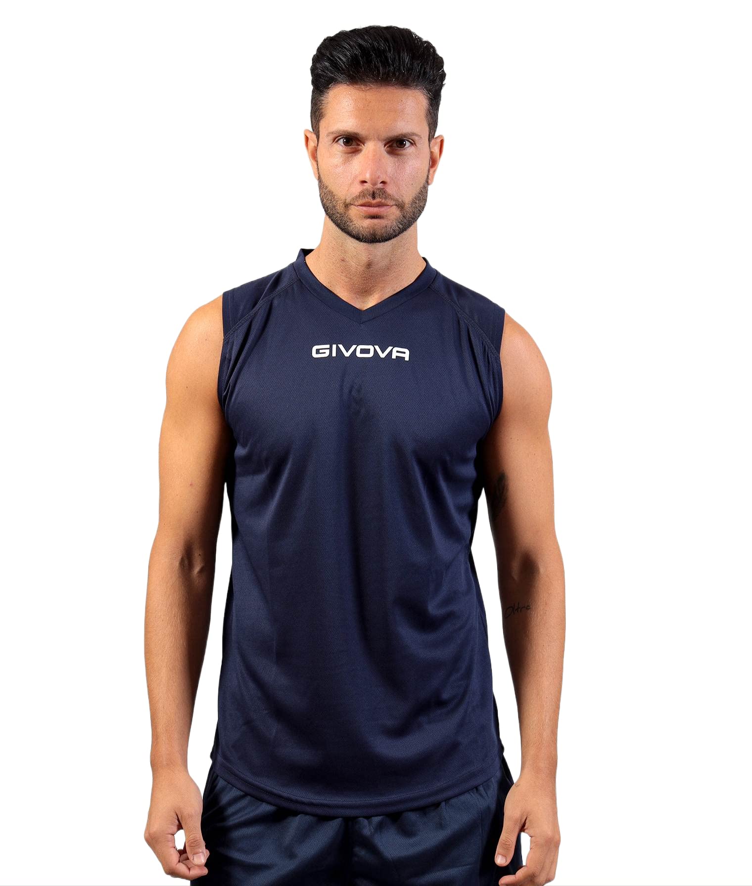 Givova ONE BLUE SLEEVELESS SHIRT Size M