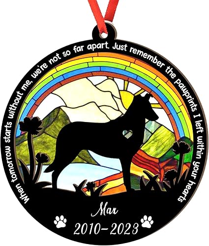 Adorno personalizado para atrapasoles de Collie liso, adorno de Navidad Smooth Collie, regalo para perro amante, recuerdo de Collie liso 3D de 2