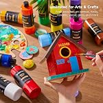 Shuttle Art Acrylic Paint, 12 Colors Acrylic Paint Large Bottle Set, 473ml/16oz Each, Rich Pigments, High Viscosity, Bulk Paint for Artists, Beginners on Rocks Crafts Canvas Wood Ceramic