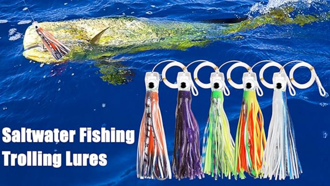 Trolling Kder Salzwasser Angelkder, 6STK Big Game Fischkder fr Mahi  Thunfisch Wahoo Marlin Angeln Oktopus Rcke Trollingkder Set  Tiefseefischen Kder : Amazon.de: Sport & Freizeit
