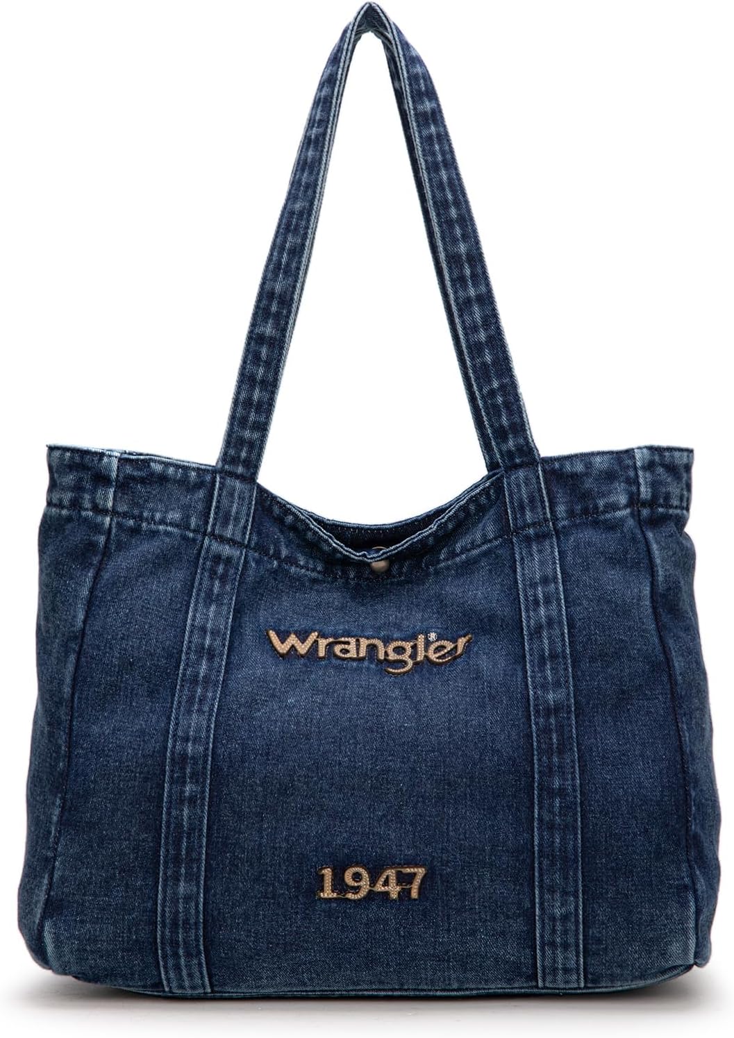 Montana West Wrangler Denim Tote Bag for Women Large Jean Shoulder Purses and Handbags | Casual, for Work, Travel