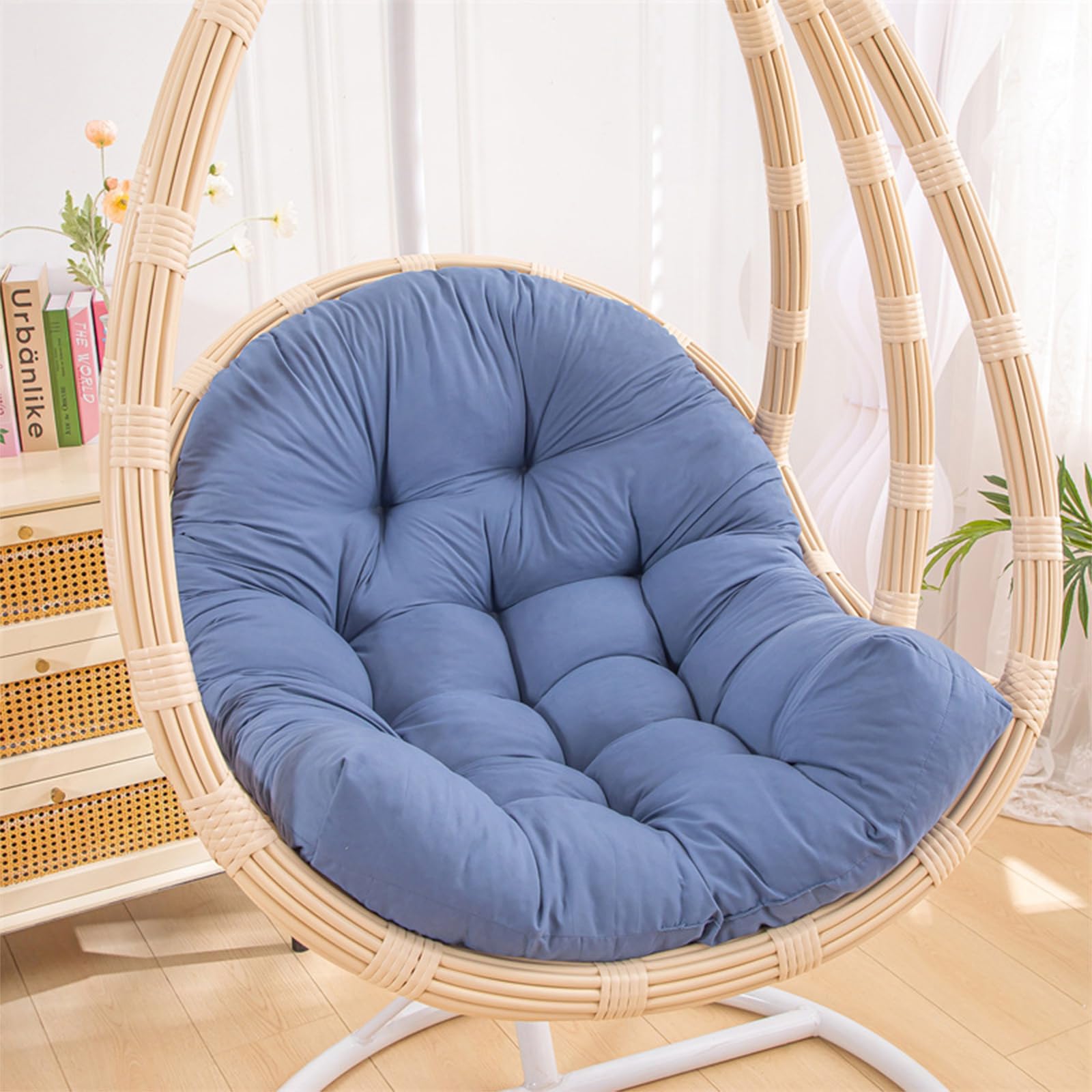 Hängesessel für Eierstuhl, Sitzkissen, Outdoor, Garten, Fellkissen, Schaukelkorb, Kissen, bequemer Sitz und für Hängesessel, G06