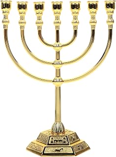 Ciieeo Candle Stick Candle Holder Candelabra 7 Arms Candlestick Holders Metal Candle Holders Elegant Candle Stands for Taper Candles Centerpieces Home Kitchen Wedding Church Decor Gold