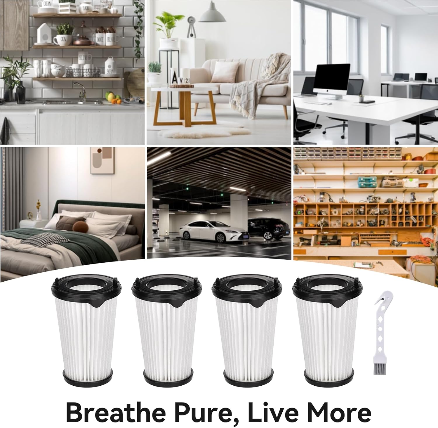 4 Pack VAF-1TM Filter Replacement for Electrolux Ergorapido Stick Vacuum EHVS2510AW VS3510AR Standard & Pet Version PureAdvantage PureAdvantageTM Ergorapido Vacuum, Part # EL65522 - Image 7