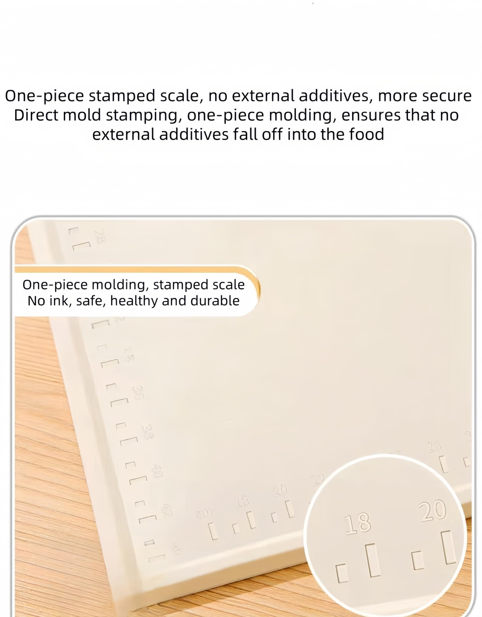 Tapis de pâtisserie en silicone - Tapis de cuisson anti-adhésif extra épais avec mesure - Tapis de pétrissage antidérapant pour la cuisson et la préparation de la pâte