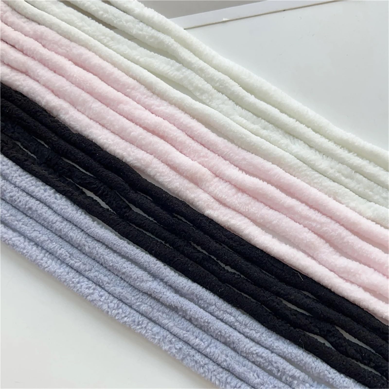 Cordones mullidos, 10 Pares, 120 cm de Ancho, Cordones Planos de Toalla de Felpa, Grandes, gordos, esponjosos y difusos for Zapatos Casuales