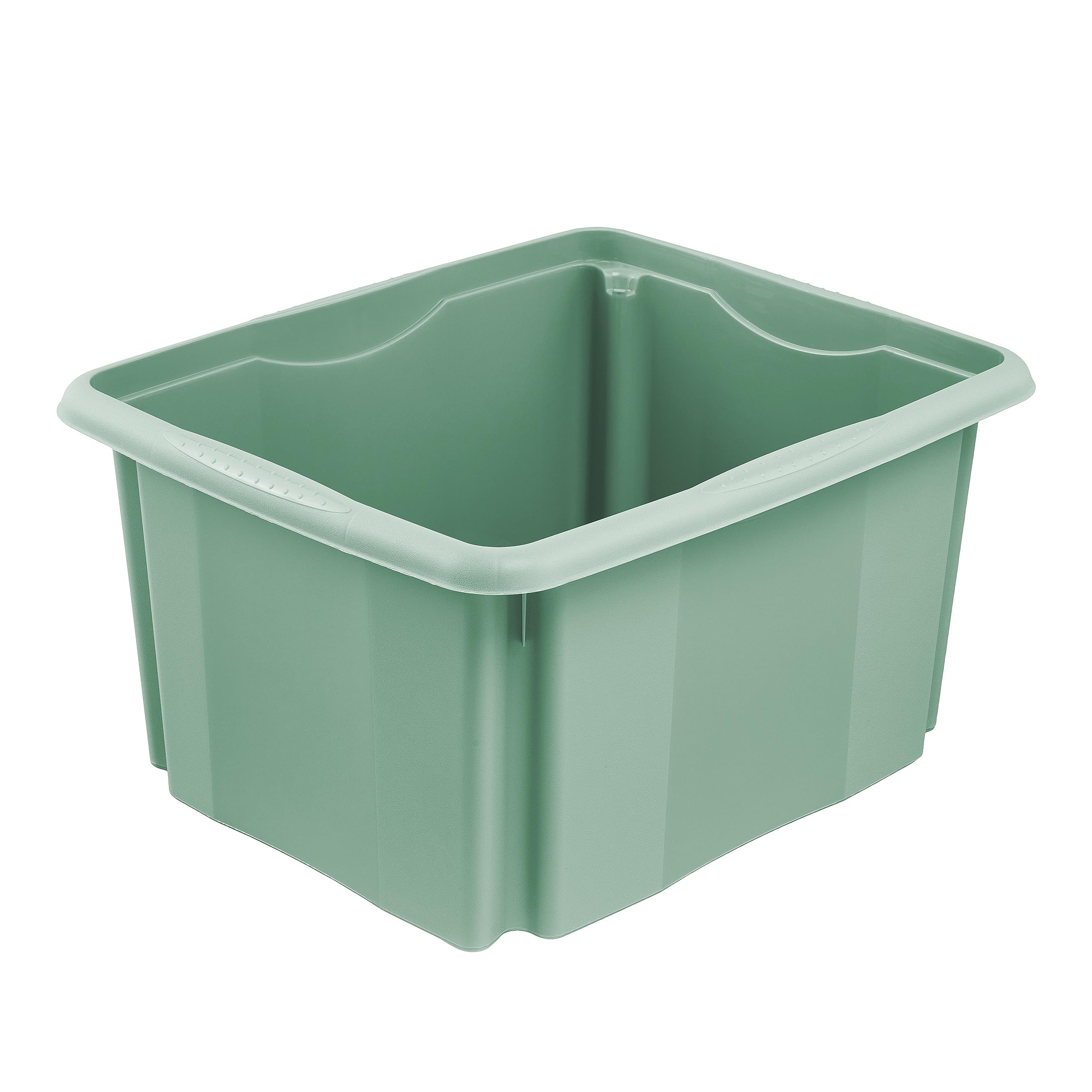 keeeper Turn Around Stacking Box, 41 x 34.5 x 22 cm, 24 L, Emil, Nordic Green