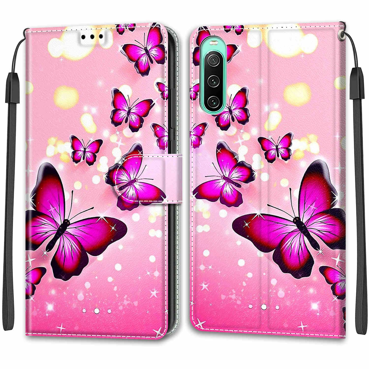 TOMYOU Cover A Libretto Per Sony Xperia 10 IV | Pelle PU + TPU Antiurto, Con Slot Carte E Funzione Stand - 3